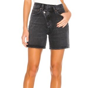 Agolde Criss Cross Upsized Organic Cotton Denim Shorts size 26